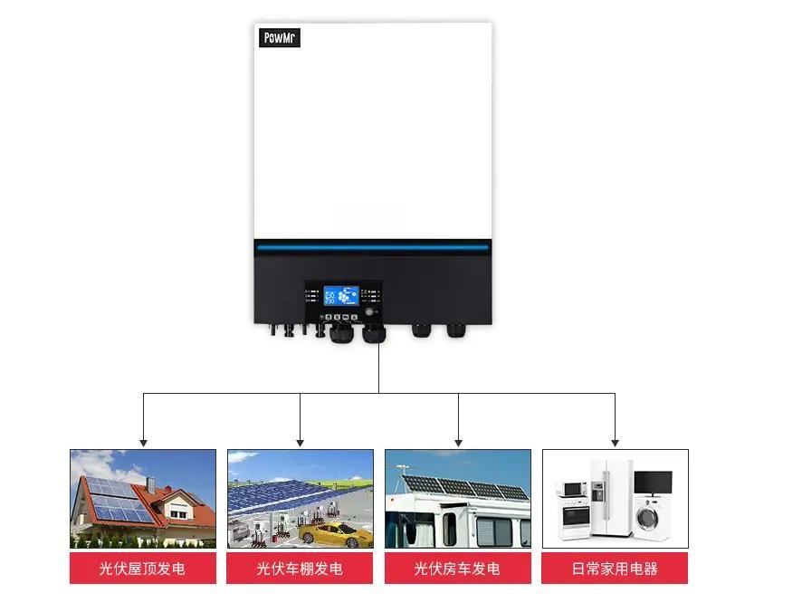 Solar Power Inverters Price Single Phase 8000W Hybrid Inverter 8kVA 8000W 48V Works in Parallel Without Battery 120A off Grid