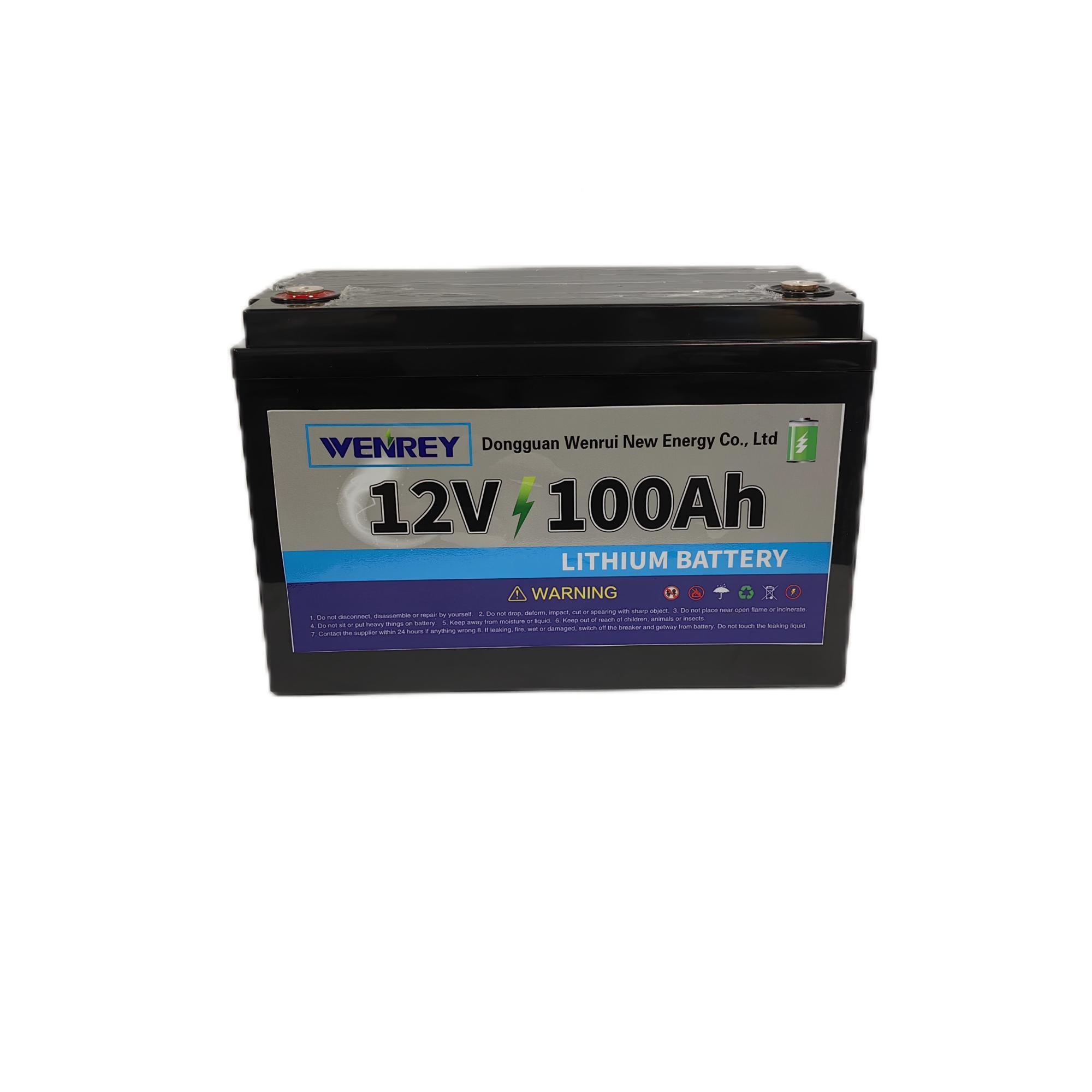 Green Solar Energy Source for Golf Carts 12V 100ah Solar Battery for Rvs