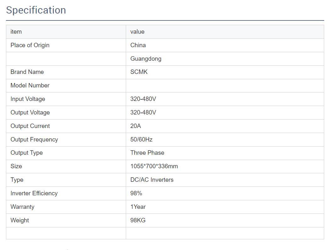 Ecopower PRO 1100va 110kw Three Phase Solar Inverter: High-Efficiency Solution for Industrial and Home Use