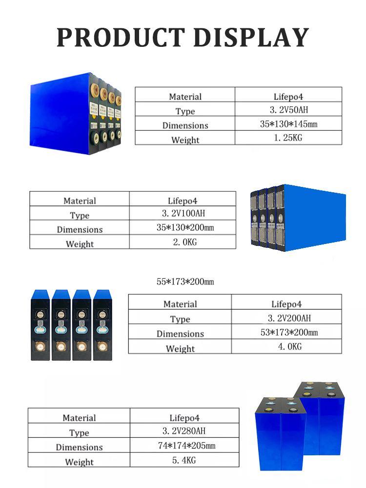 Solarcell Prismatic Cell 300 Ah 280ah Solar Storage Energy Battery Prismatic Cell LiFePO4 Cells for Solar Energy Storage