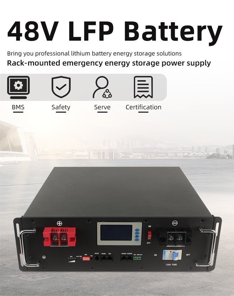 Battery 51.2V 100ah Lithium LiFePO4 Battery with LED Capacity Display