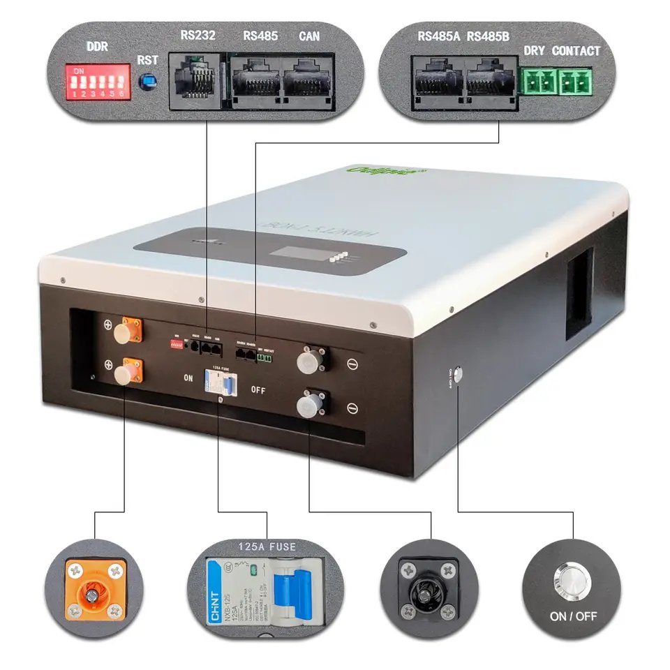 Solar LiFePO4 Powerwall 20kwh Home Lithium Battery Solar Storage Pack Power Wall 48V 200ah Lithium Battery