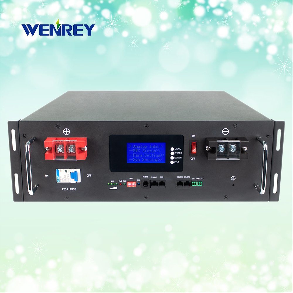 Hybrid Inverter System Battery Cabinet with High Voltage 51.2V 60V LiFePO4 Battery for Solar Applications