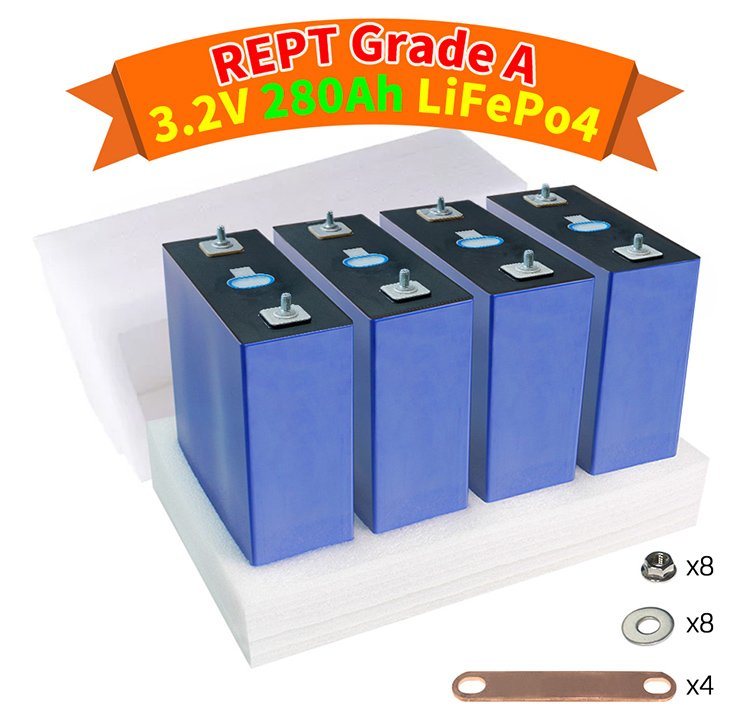 Stock in USA LFP 280 Ah 48V off-Grid Solar Lithium Ion Battery 3.2V 280ah Prismatic LiFePO4 Battery for Solar Energy System