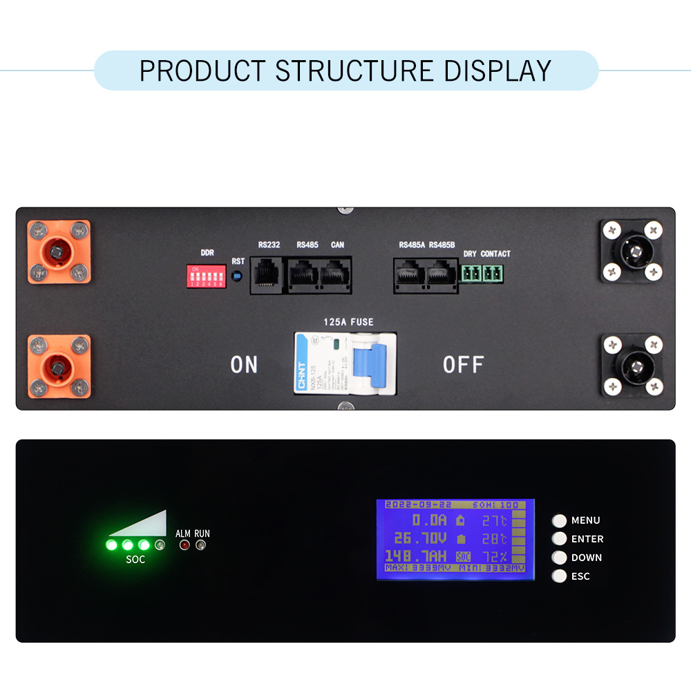 Wall Mount Solar Energy Storage Battery 25.6V200ah Lithium Iron Phosphate Battery 5kwh