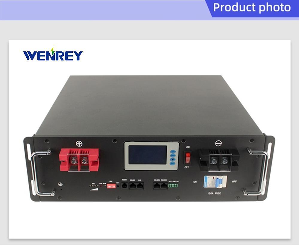 Rechargeable Lithium Battery Pack 51.2V 48V 100ah 150ah 200ah 300ah Li-ion/ Lithium Ion LiFePO4 Rack Battery for UPS Home Solar Energy Storage System Powerwall