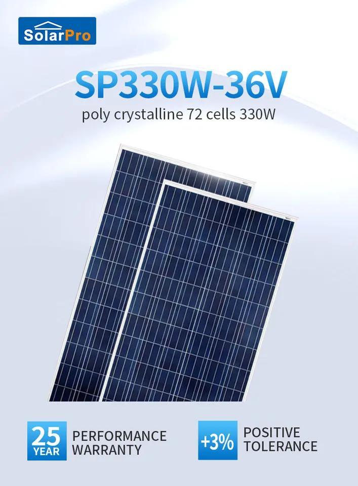 PV Manufacturer 330W Solar Panel Poly Solar Panels
