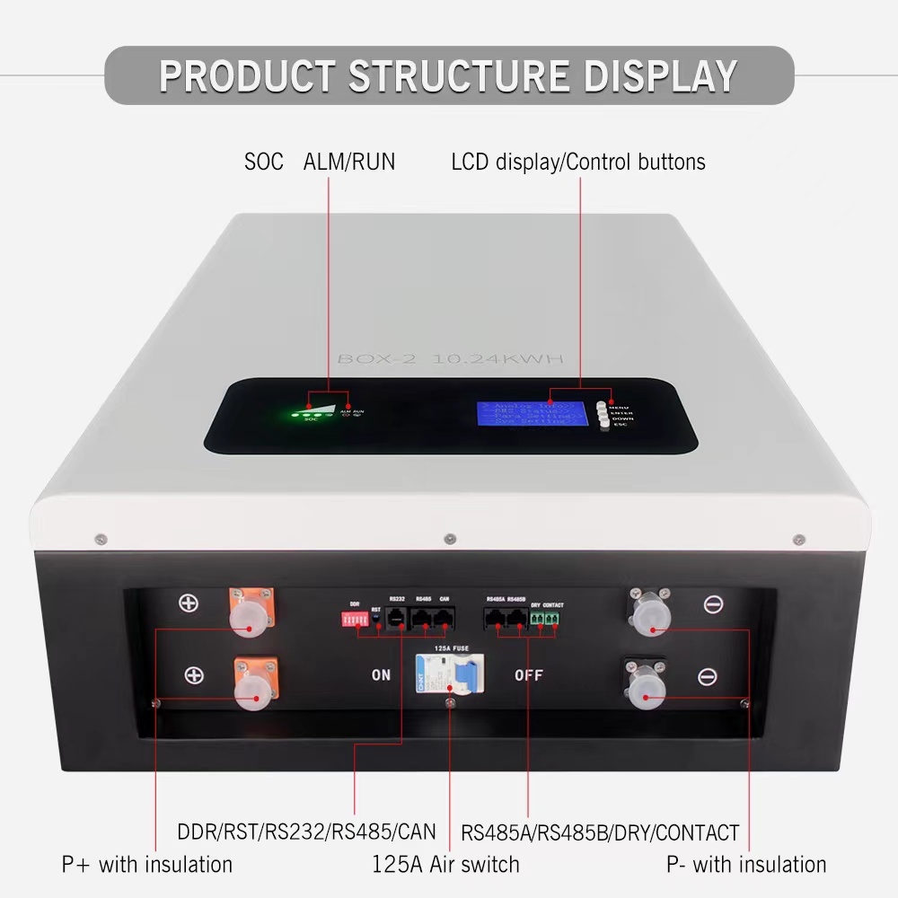 Powerwall 5kwh 10kwh Home Energy Storage Battery Solar Energy Storage 48V Lithium Ion 100ah 150ah 200ah LiFePO4 Battery Pack