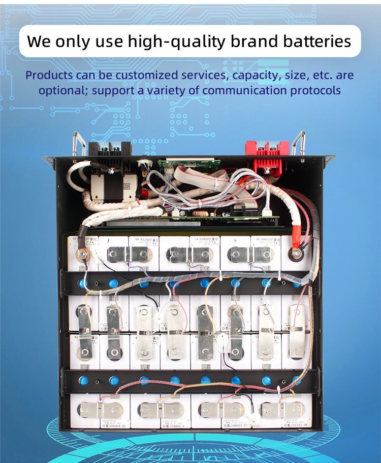 Smart Rack-Mount Residential Solar Energy Storage System - 48V 100ah Lithium Battery