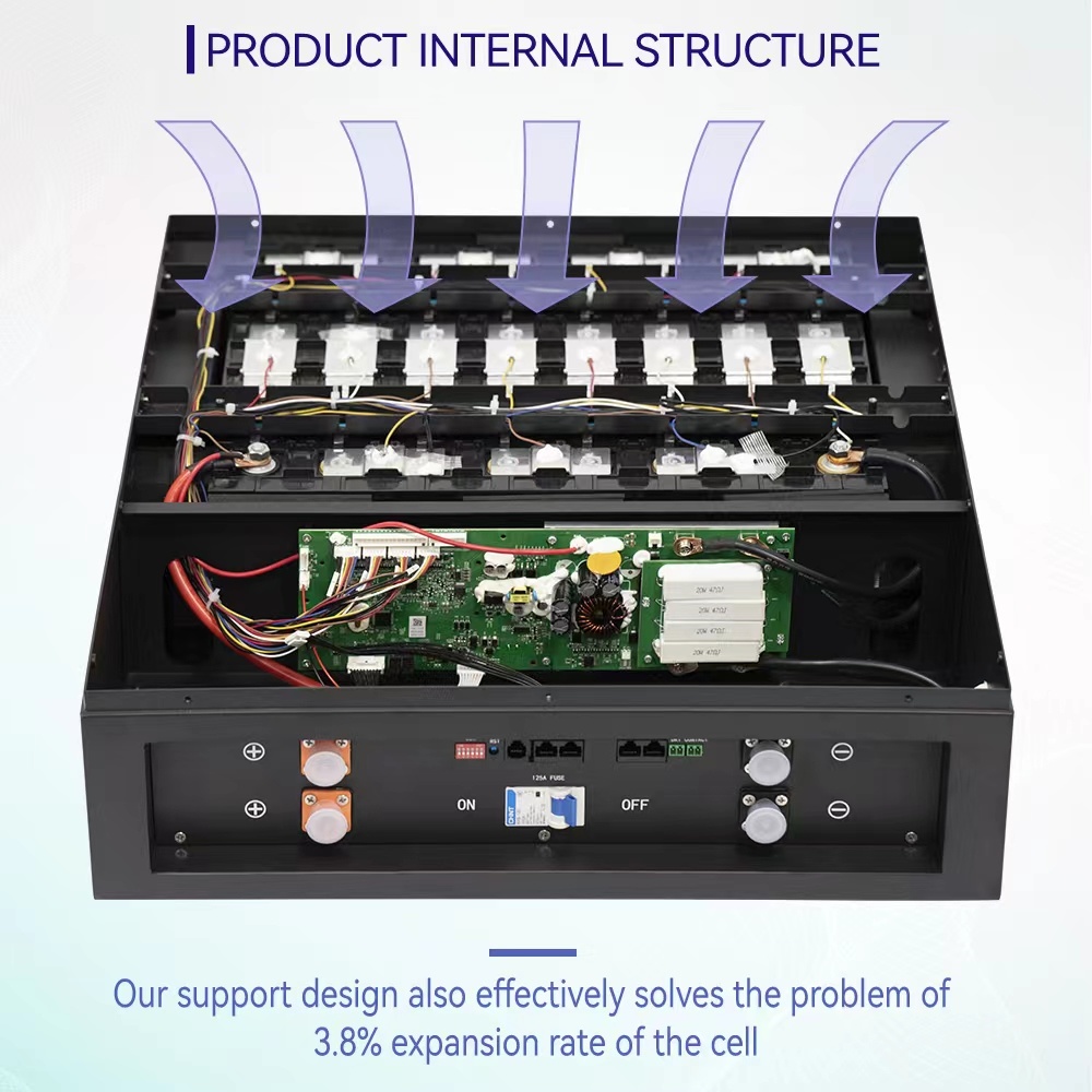 6000 Cycles Powerwall De 10kw Energy Storage Battery LiFePO4 Solar Home Powerwall Battery 48V 200ah 10kwh Powerwall